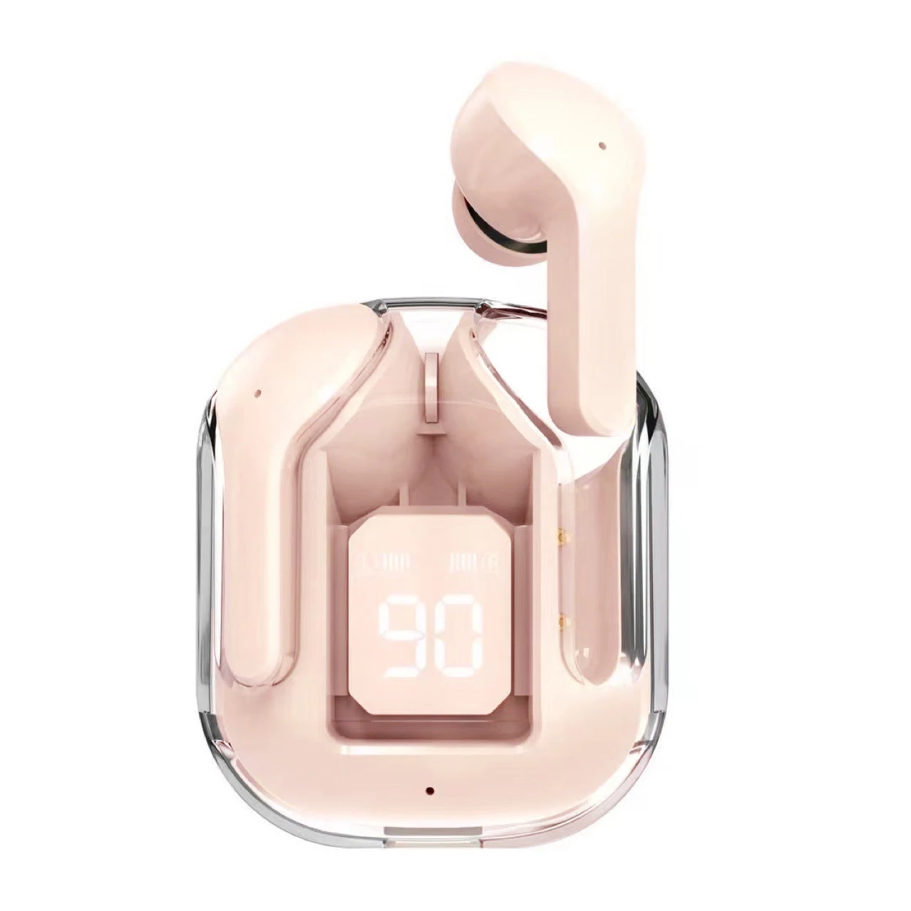 Auriculares inalámbricos originales con Bluetooth, cascos transparentes de alta fidelidad con pantalla Digital LED y sonido estéreo para Xiaomi: Rosa
