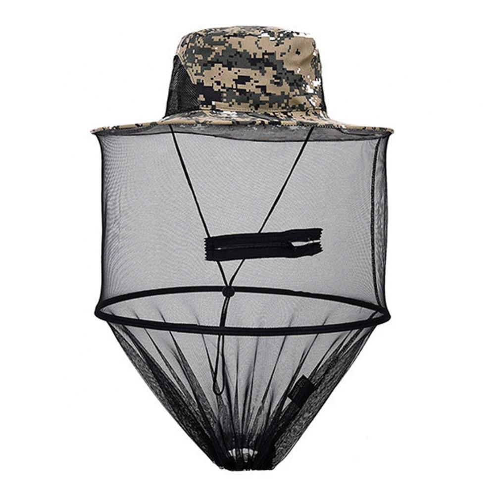 Unisex Beekeeping Hat Mosquito Net Anti-mosquito Mesh Cap Anti-insect Head Face Protection Net Mask Hat Outdoor Fishing Hat: Digital Camouflage