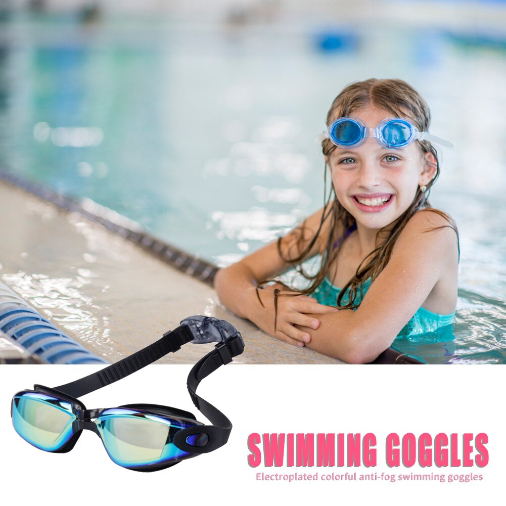 High Definition Uv Beschermen Anti-Condens Zwembril Galvaniseren Lens Waterdichte Kleurrijke Bril Swim Eyewear