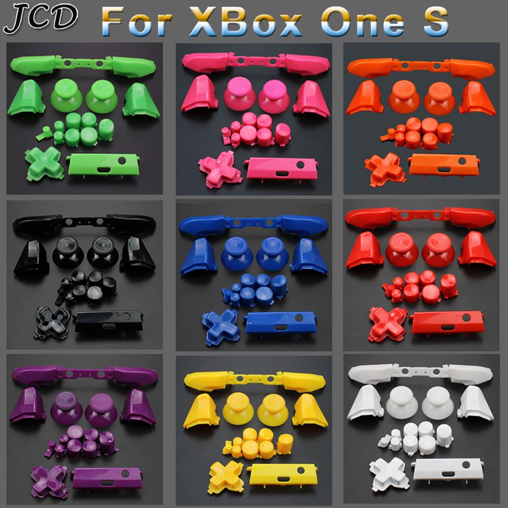 JCD Plastic&Chrome Plating Full Button Set Dpad RT LT RB LB ABXY Guide ON OFF Buttons For Xbox One S Controller Gamepad Repair