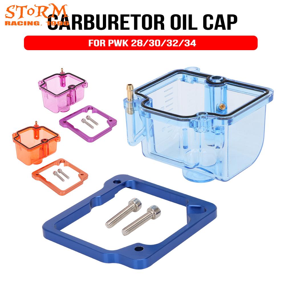Bouchon d&#39;huile pour carburateur KEIHIN PWK KSR OKO KOSO 28 30 32 34 36 38 40 42, fond Transparent