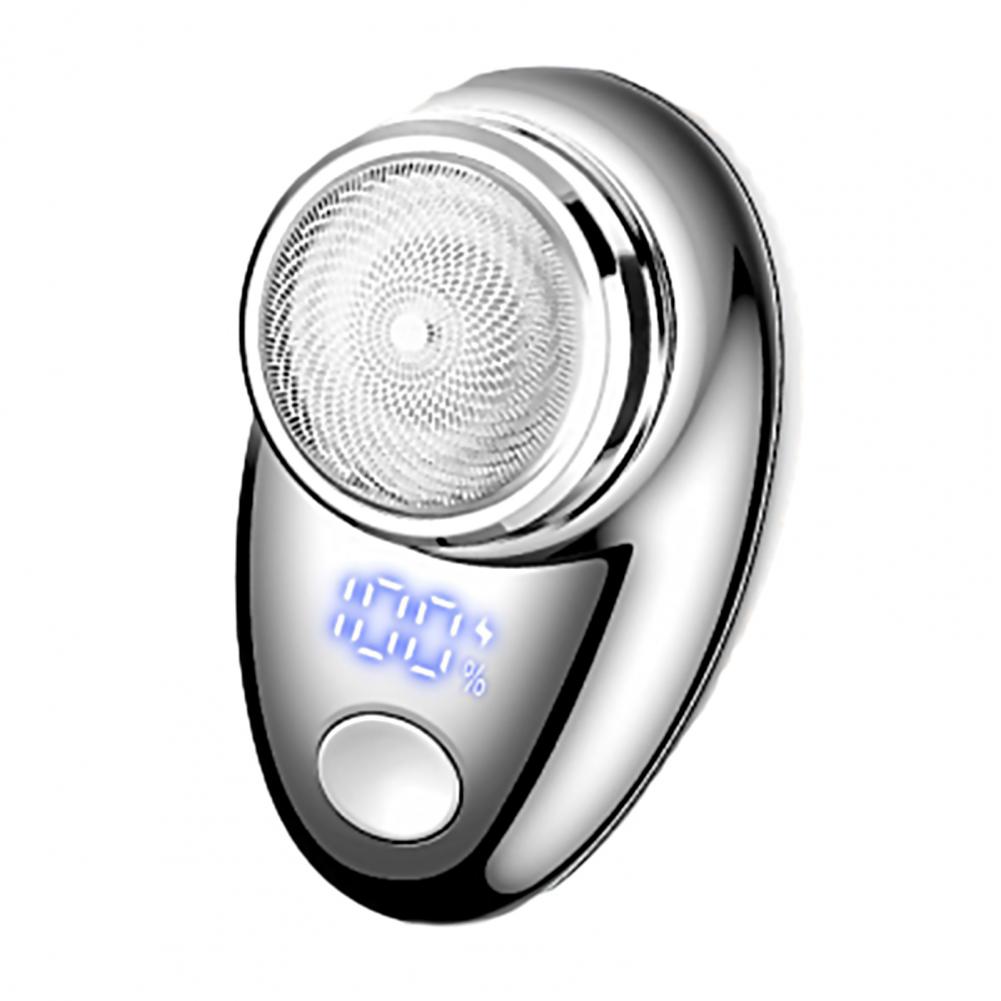 Electric Men Shaver Portable Mini Electric Shaver with Digital Display Type-c Rechargeable Cordless Rotary Razor for Father