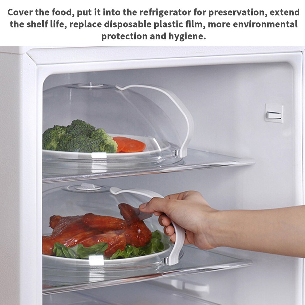 Microwave Food Anti-Sputtering Cover With Handle Heat Resistant Lid for Microwave Food