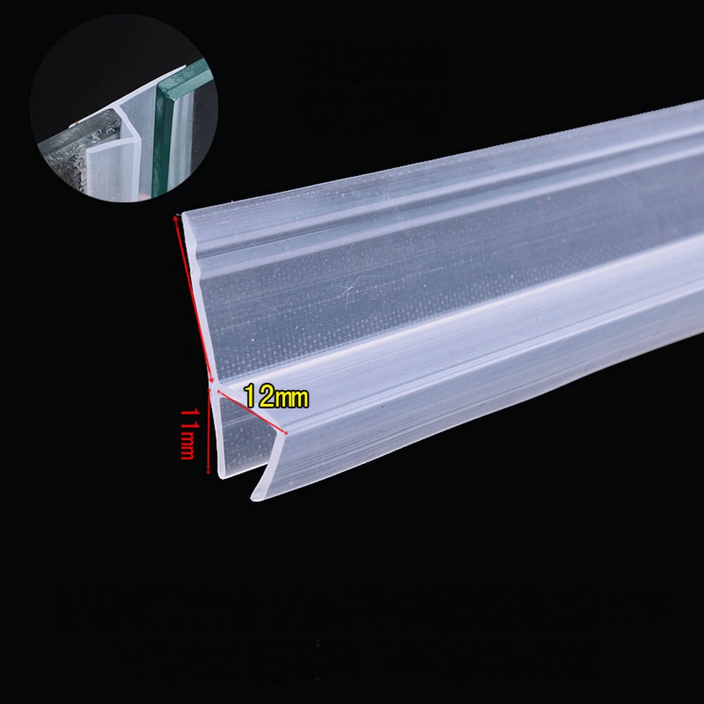 Siliconen Afdichting Strip H-Vormige Raam Afdichting Winddicht Badkamer Douche Waterdicht Frameloze Glazen Deur Raam Afdichting Strip: 12MM / 10mm