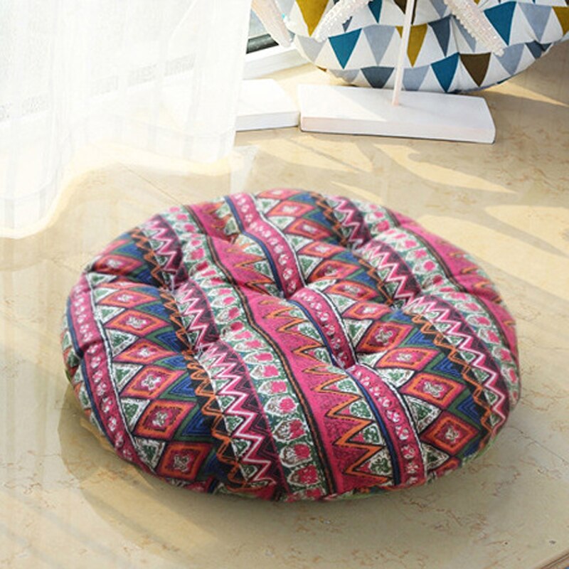 40Cm Modern Lounger Minimalism Floor Cushions Round Comfortable Print Flower Seat For Kids Home Office Soft Pillow