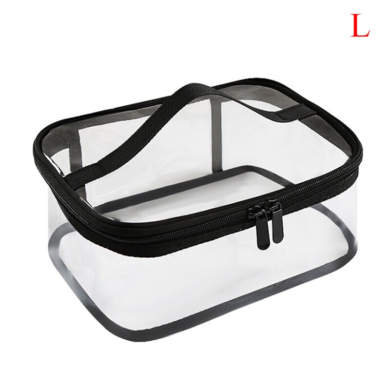 1PCS Travel Cosmetic Makeup Toiletry Wash Bag Pouch Clear Transparent PVC Zipper Bag: L