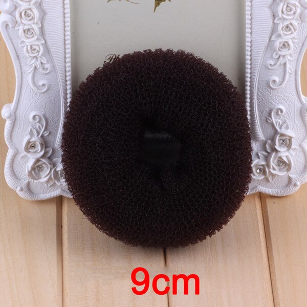 Shaper donut hår ring bun til kvinder damer piger hårspænder hår styling værktøj tilbehør: 9cm kaffe