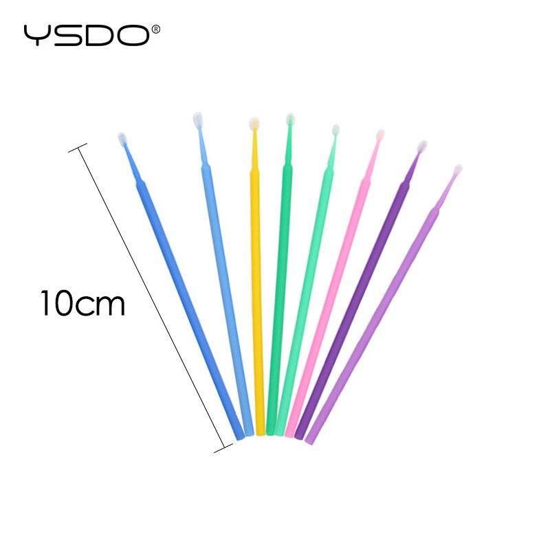 100 Uds desechables hisopo de algodón de extensión de pestañas herramientas Mascara cepillo aplicador pestañas extensión aplicador de maquillaje quitar herramienta