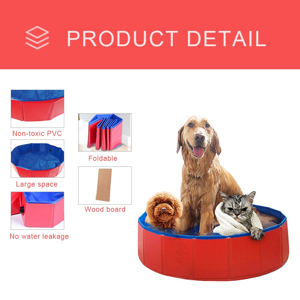 Portable Dog Pool Dog Swimming Pool Foldable Pet Dog Bath Pool Collapsible Dog Bathtub Pet Bathing Tub for Dogs Cats Pet Shower