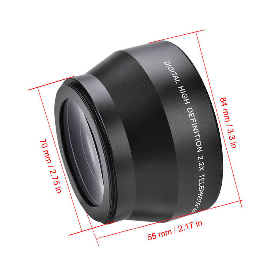 camcorders 67mm 2.2X Universal Teleconverter Telephoto Lens DSLR Cameras DSLR Accessory telephoto lens