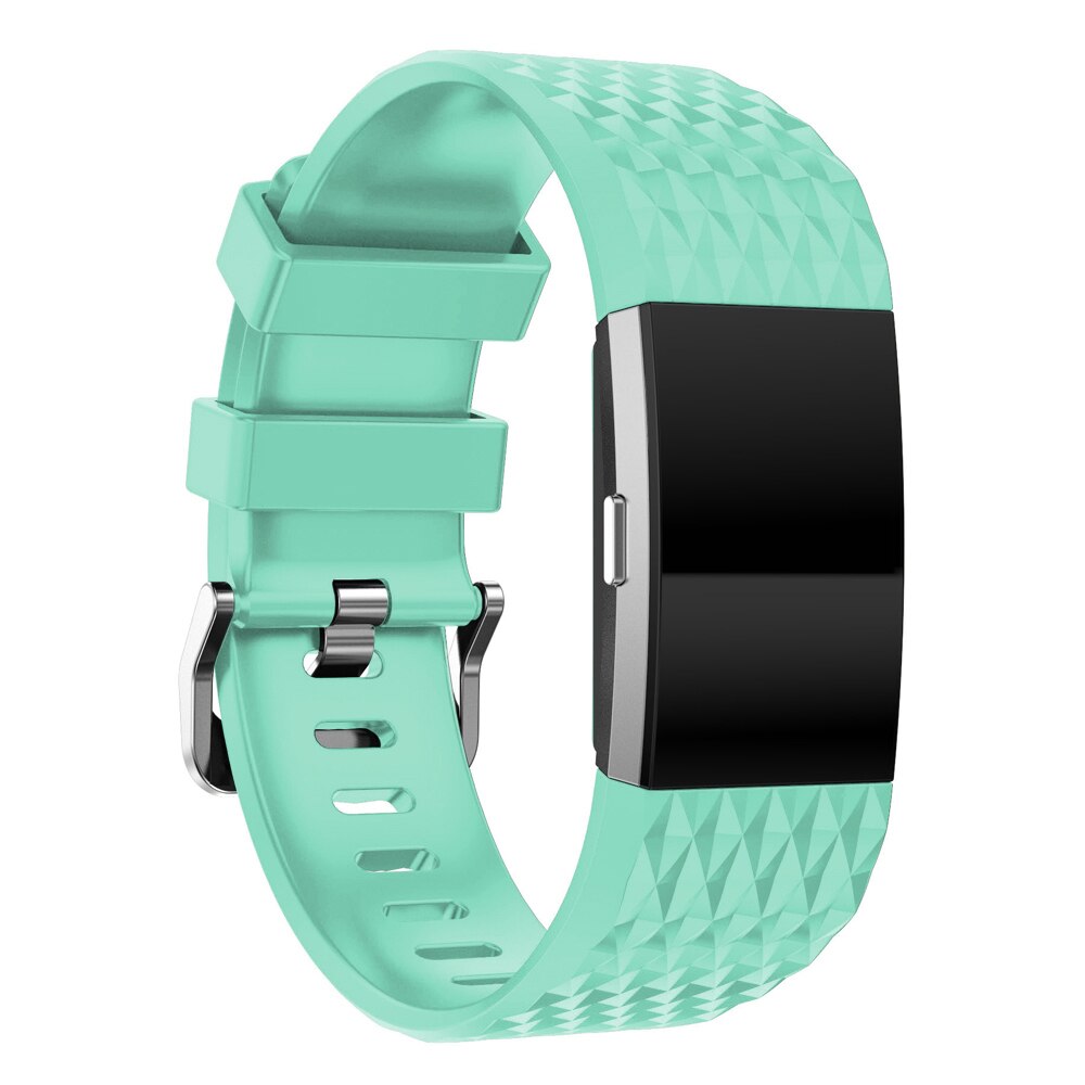 Youth 3D Texture Silicone Strap for Fitbit Charge 2 Smart Watch Strap Buckle Watchband Wrist Band Bracelet Clock Accessorie TSFH: 7