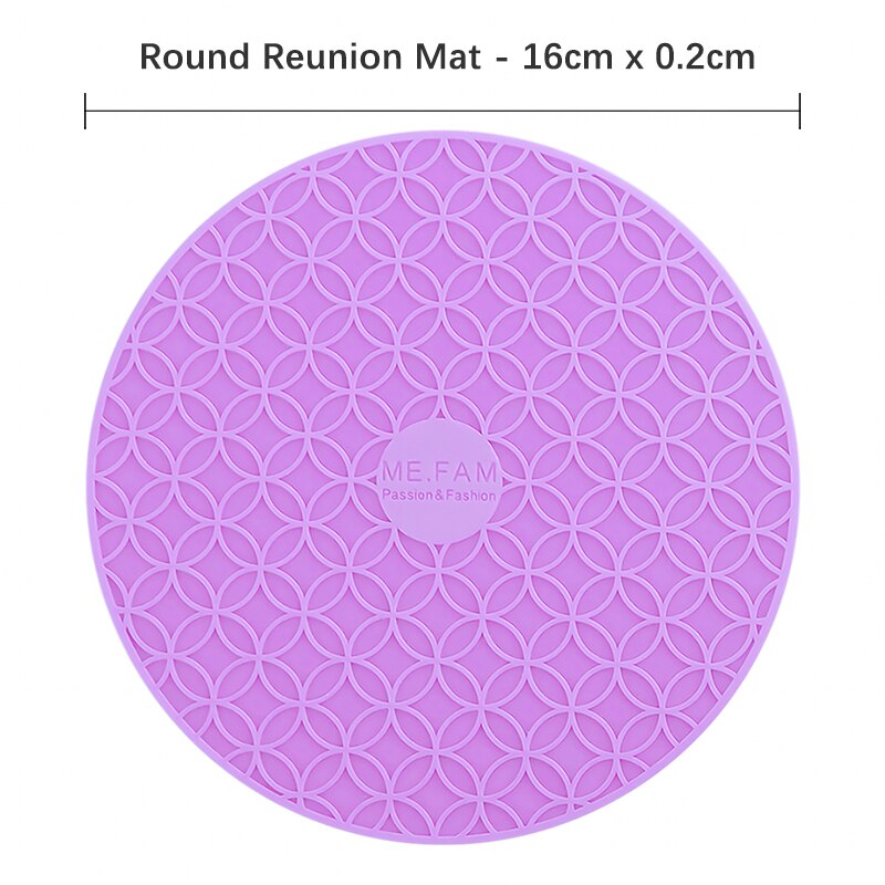 ME.FAM-tapis rond en Silicone flocons de neige en treillis, dessous de verre antidérapant isolant thermique, tapis de bol, décoration de bureau et cuisine