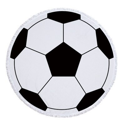Sport basketball fodbold tryk badehåndklæde runde kvaster mikrofiber yogamåtte badehåndklæde picnic tæppe måtte tapet 150*150: 5