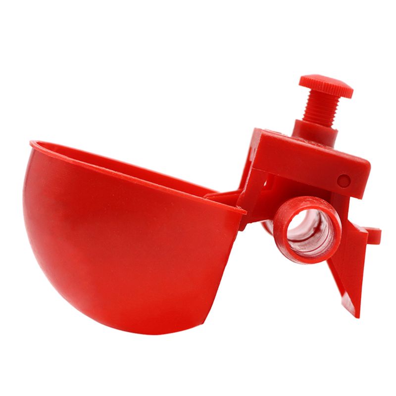 Automatic Chicken Waterer Cups 50Pcs/set Red Bird Chicken Fowl Drinker Bowl Feed Automatic Adjustable Poultry Water Drinking Cup