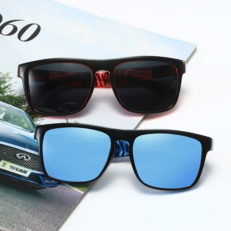 Lunettes de soleil polarisées carrées Anti-UV pour hommes et femmes, classiques et universels, cyclisme, sport