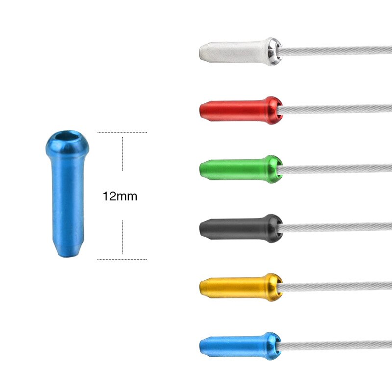 Aluminium Legierung Fahrrad Kabel Ende Kappen MTB Rennrad Brems Kabel Kappe Draht Ende Kappe Passt Für Brems Schalthebel Innen kabel 50 teile/los