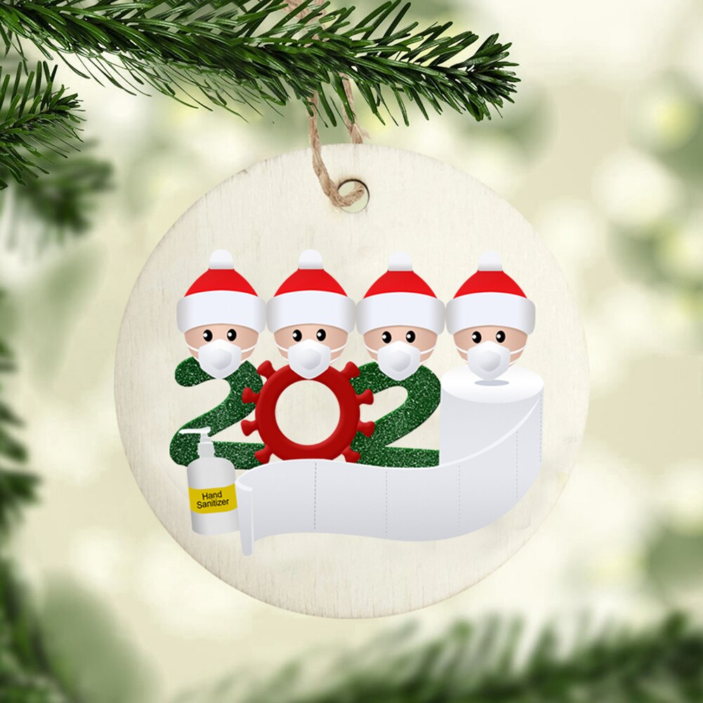 Diy Houten Masker Sneeuwpop Kerstboom Hanger Kerstman Met Masker Opknoping Ornamenten Decoraties Christmas Party