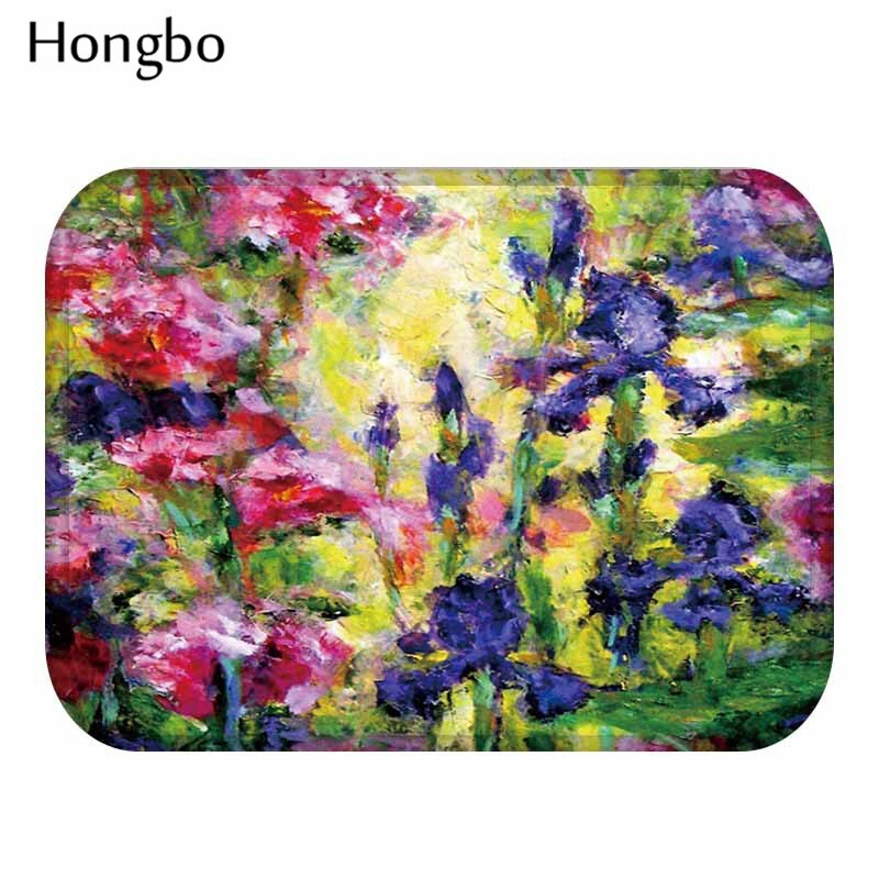 Felpudo antideslizante Hongbo moderno para el hogar, patrón de pintura, estera para piso de baño, cocina, baño, exterior, alfombra, decoración del suelo: 8