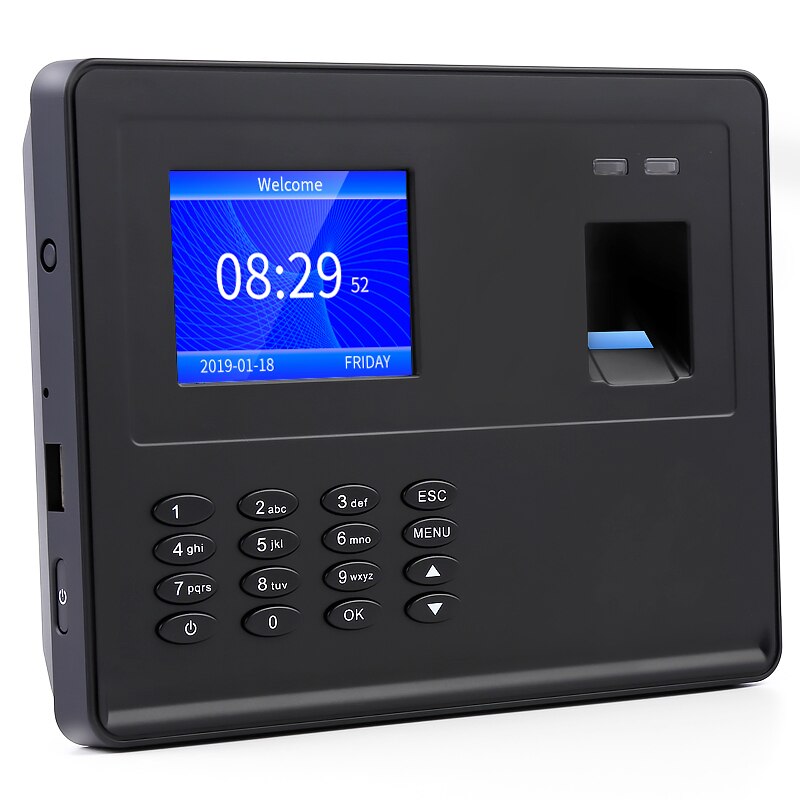 Hd-skærm adgangskode fingeraftryk tidsoptager ur tilstedeværelse maskintidsoptagelse dw -f02