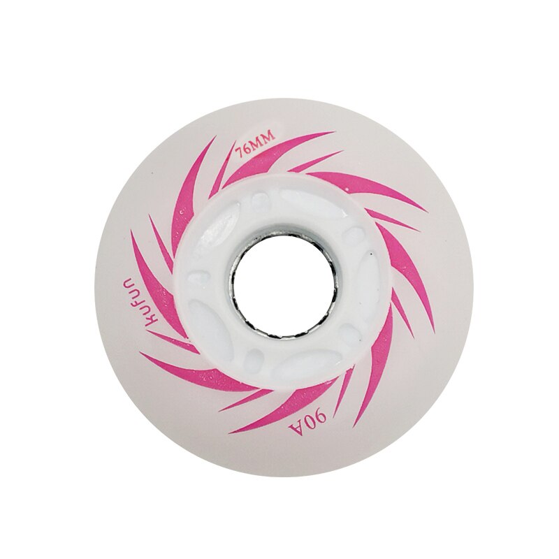 Kufun inline/rollschuh 4 räder FÜHRTE räder inline Schlittschuh glänzend licht 90A 72mm 76mm 80mm keine Lagerbier: Rosa 76mm