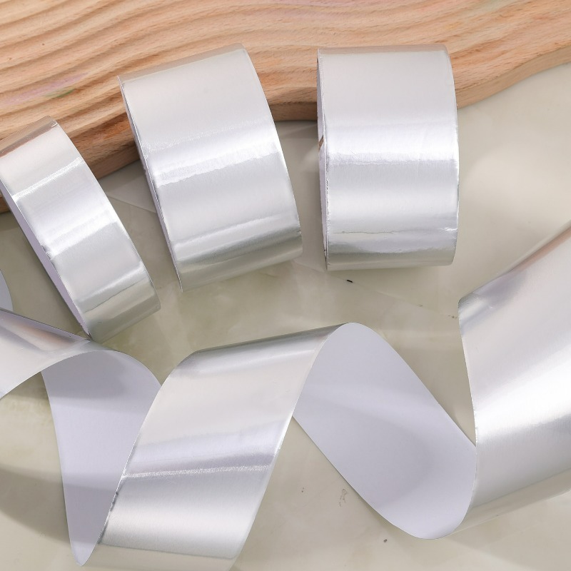 Taśma foliowa aluminiowa 5/50M, odporna na ciepło, szczelna, klejona, łatki naprawcze, taśma robić naprawy przecieków, wodoodporne naklejki kuchenne.