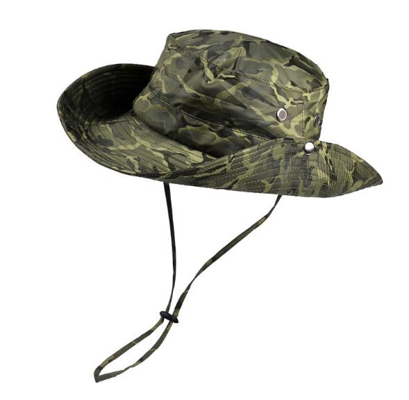 Sombrero de sol XBG-9042 de camuflaje de verano, gorra de pescador, sombrero deportivo para hombres y mujeres, gorro de protección Uv para exteriores, gorra de senderismo: Verde militar