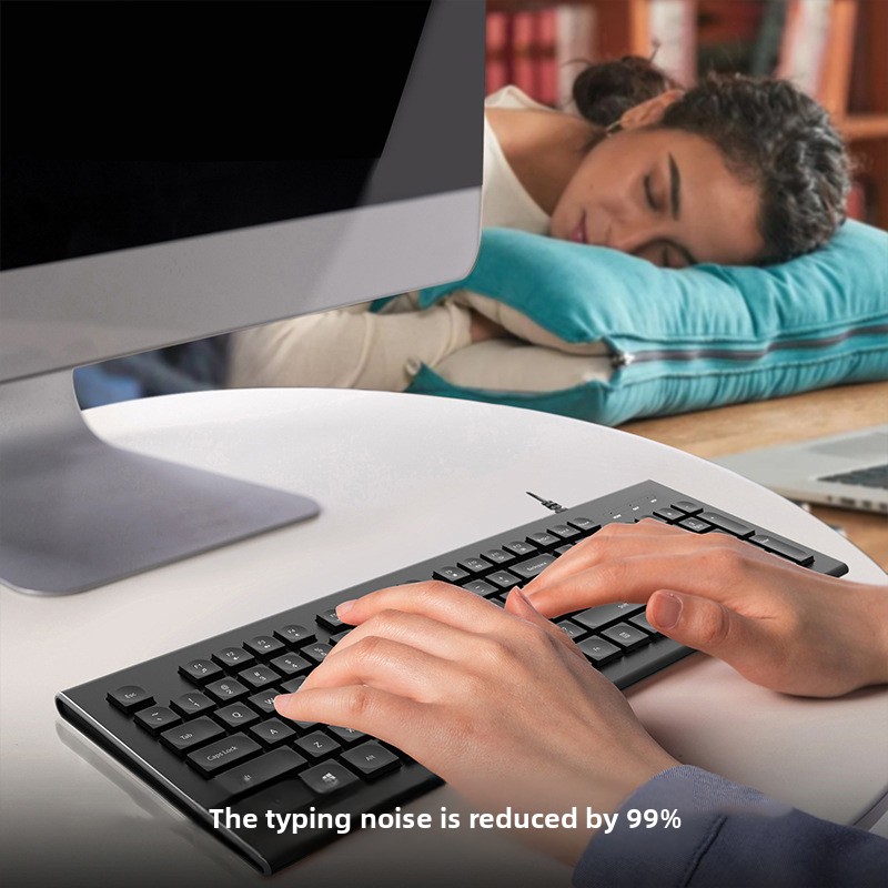 CK450U Cicha klawiatura przewodowa Ergonomiczna specjalna klawiatura biurowa robić biznesu Dobra wrażliwość na klawisze