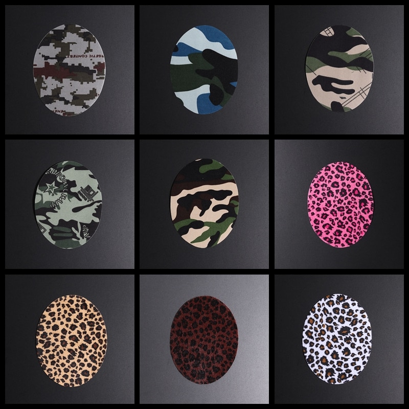 ArmyGreen-parche de tela para planchar, reparación de cuero, codo, rodilla, parches de mezclilla para ropa, pegatinas de mezclilla, accesorios de ropa