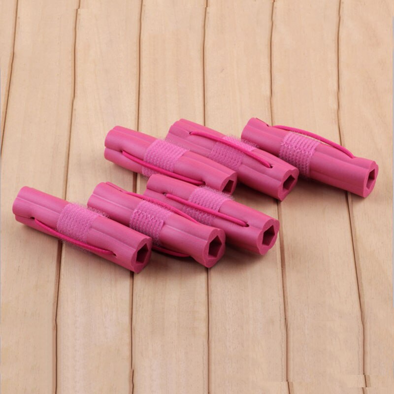 Roze 6 stuks/set magische schuimspons krultang diy golvend haar reis thuisgebruik zachte krultang rollers stylingtools