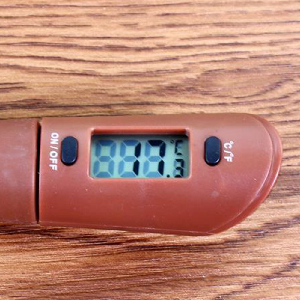Bærbar skraber termometer køkken chokolade digital madværktøj lang sonde silikonespatel madlavning elektroniske gadgets
