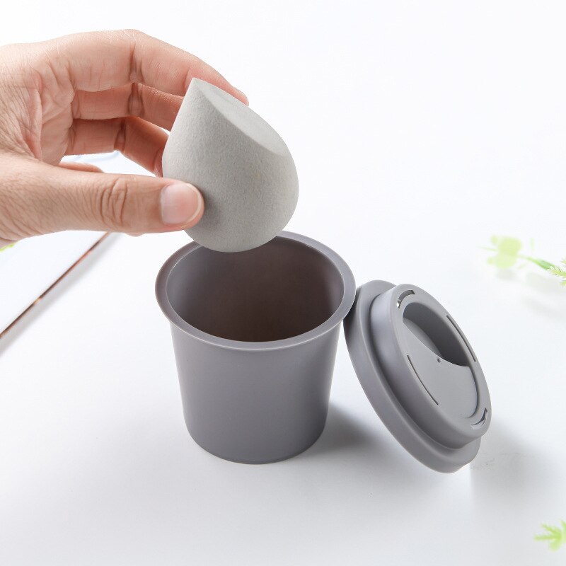 Puff Holder Empty Coffee Cup Sponge Stand Storage Rack Beauty Dust-proof Makeup Puff Display Makeup Tools Storage Rack