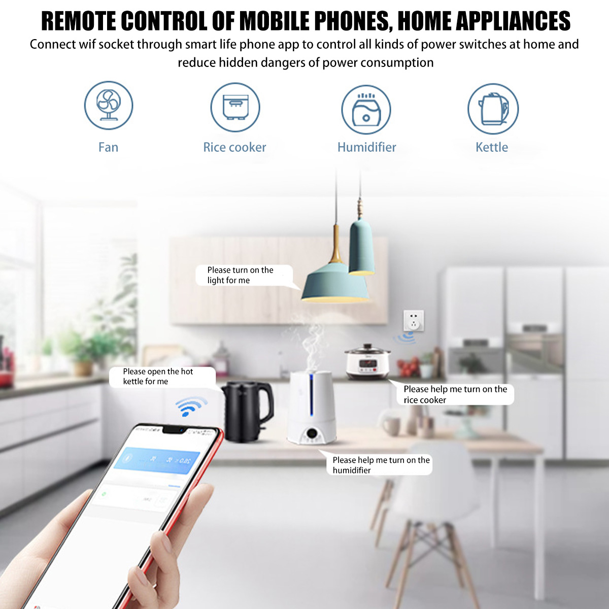 1/2Pcs Smart Socket 16A 2.4GHZ WiFi Socket with Timer Remote Control Voice Control Intelligent Socket for Alexa Google Assistant