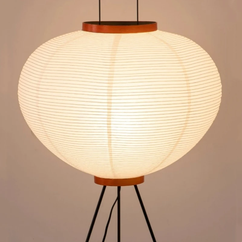 Luz de suelo de papel de arroz Noguchi Akari, lámpara de pie Vintage japonesa Wabi Sabi para dormitorio, sala de estar, decoración de cabecera de casa