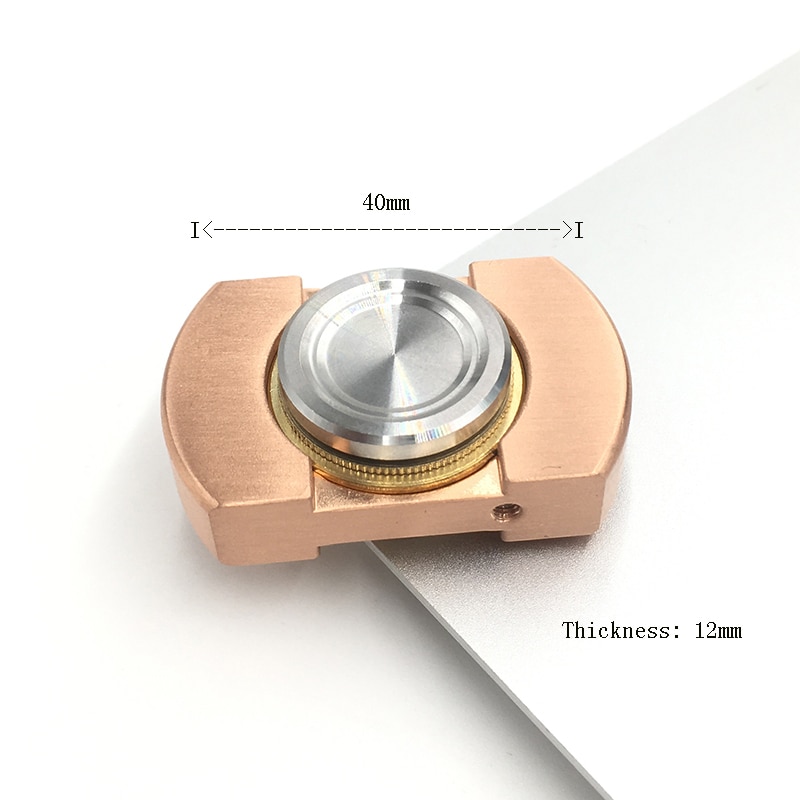 Stainless Steel Block Hand Fidget Finger Spinner Spinning Top Novelty Gryo Toys