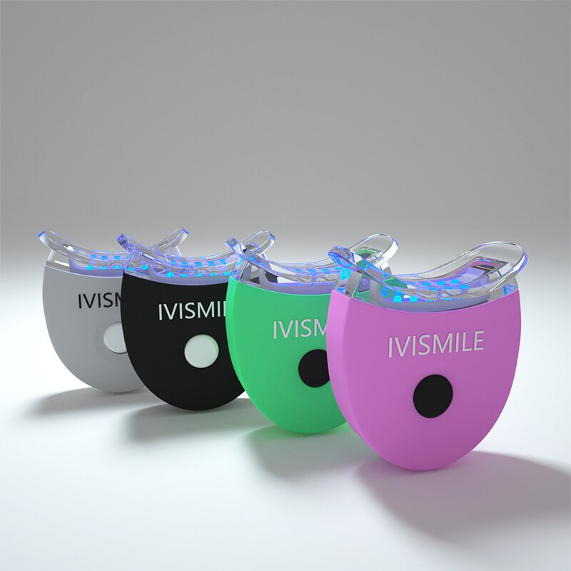 Dentes clareamento accelerator luz aprovado a pilhas led dentes branqueamento kit led luz siliconemoldable bandejas