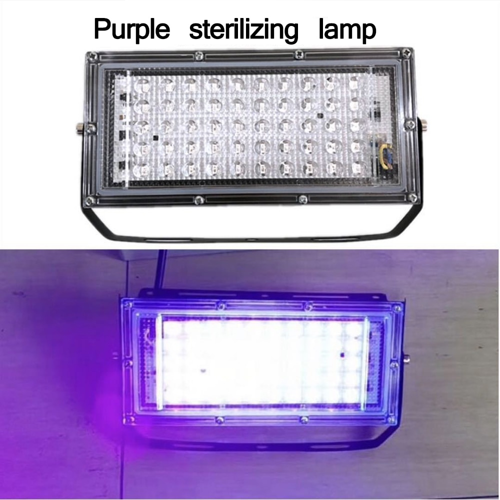 LED Flood Light germicidal Home UV lamp Light Ozone Sterilize Disinfection Ultraviolet Kill Dust Bacterium Mite Killer 50W