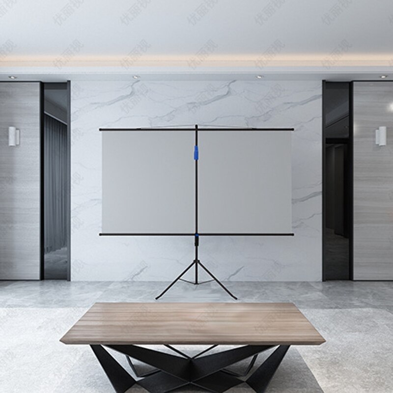 Einfacher projektorvorhang, 80 zoll, antilichtleinwand, tragbar, für zuhause, büro, outdoor , 3d hd-projektoren
