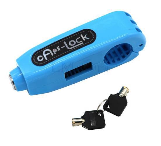 Motorcycle Grip Lock CNC Security Safety Locks Handlebar Handset Brake Lever Disc Locking Fit Scooter ATV Anti-Theft Motor Lock: Type B Blue
