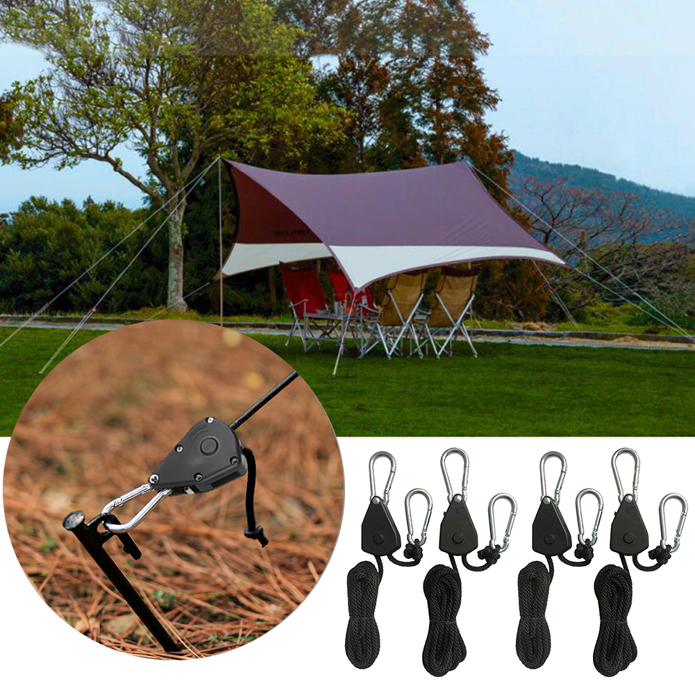 1-16 pz 1.6m tenda da campeggio tenditori per funi cordino tenditori per tende da suola appesi gancio a cricchetto puleggia gancio per puleggia di sollevamento