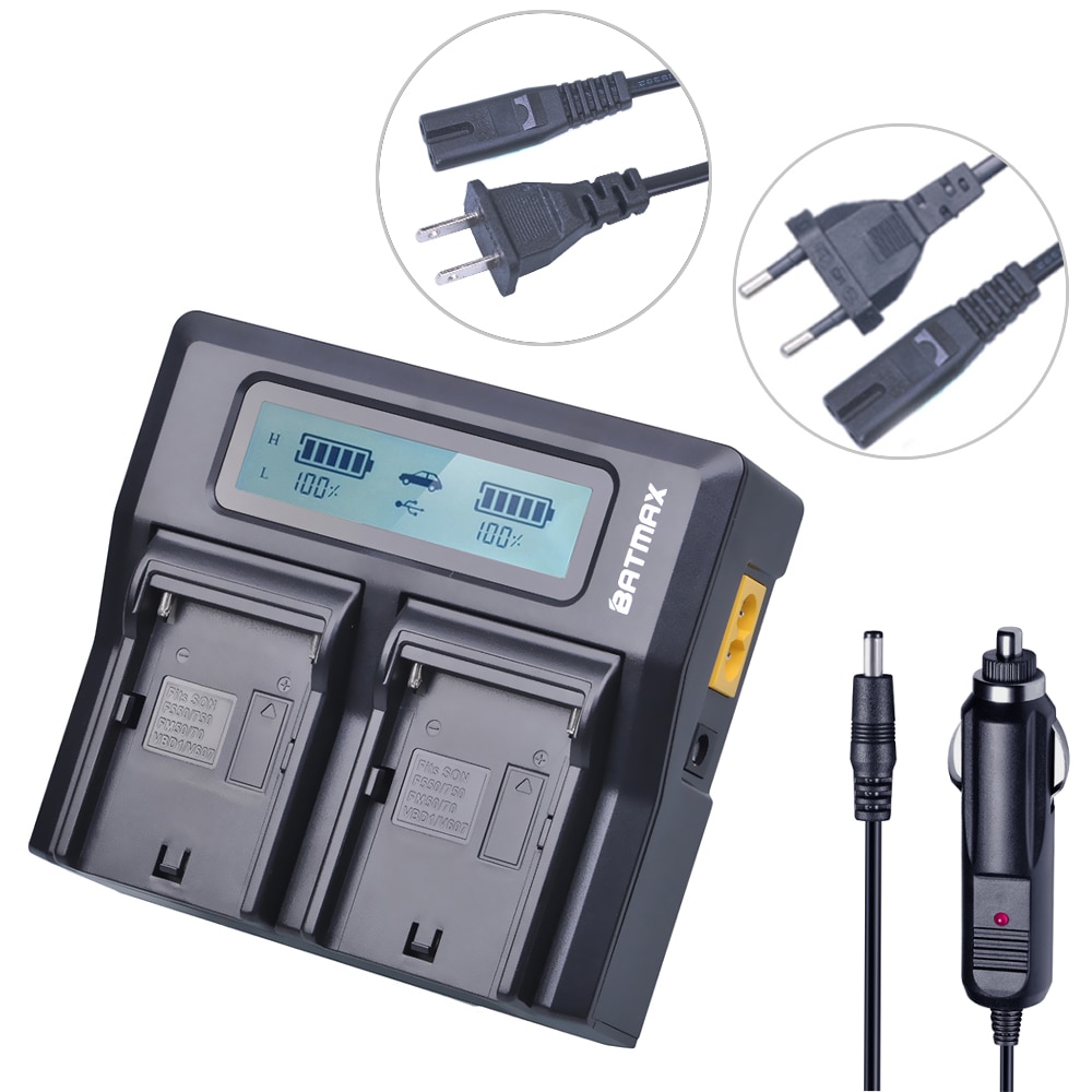 Rapid Dual Channel Battery Charger Kits for SONY NP-F550 FM50 FM500H F970 F960 F770 F750 F570 FX1000E BC-V615,BC-V615A Batteries