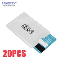 Tendway anti rfid cartão de proteção caso titular do cartão anti roubo rfid luva bloqueio 20 pçs cartão protetor de manga