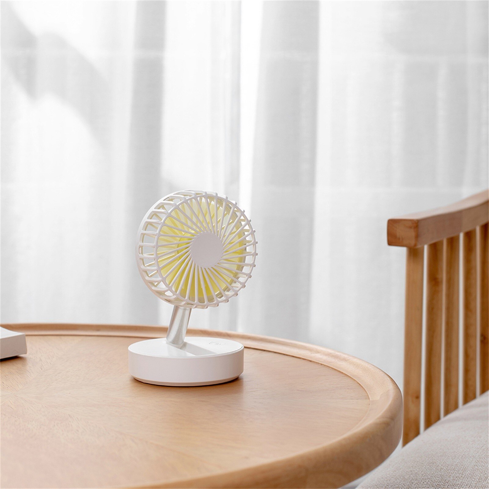 Rechargeable Desktop Folding Usb Fan With Strong Wind Outdoor Mini Mute Handheld Fans With Power Portable Electr: A