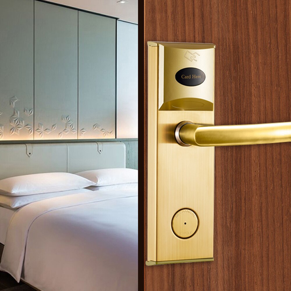 Hotel door access system digital Electric intelligent Electronic hotel key card door lock smart lock 118E-J-S1