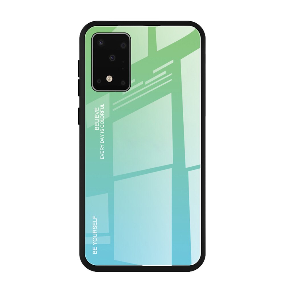 Luxus Gradienten Telefon Fall Für Samsung galaxy S20 Ultra S20 Plus Gehärtetem Glas Zurück Abdeckung Für Samsung galaxy A51 A71 coque: For Samsung A51 / 6