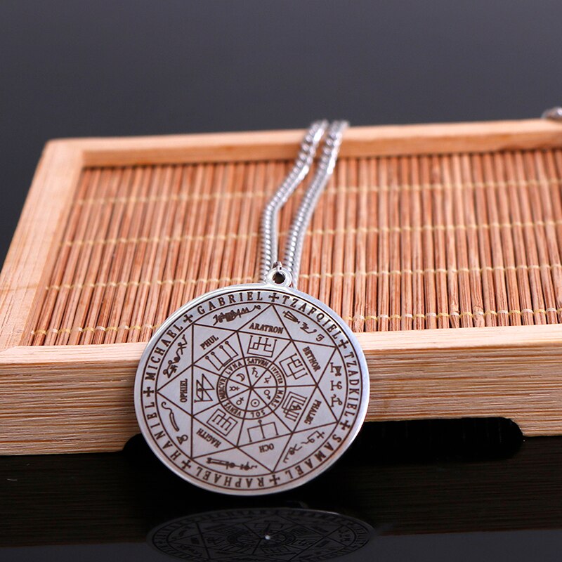 7 Archangels Sigil Charm Necklaces Religious Talisman Necklaces Jewelry