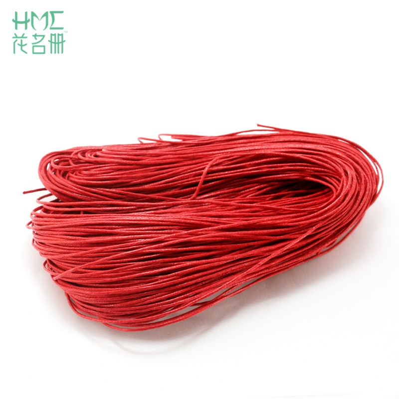 60m/lot 1mm Thread Cotton Waxed Cord String Strap Necklace Bead Rope for Sewing DIY Necklace Bracelet Jewelry Making