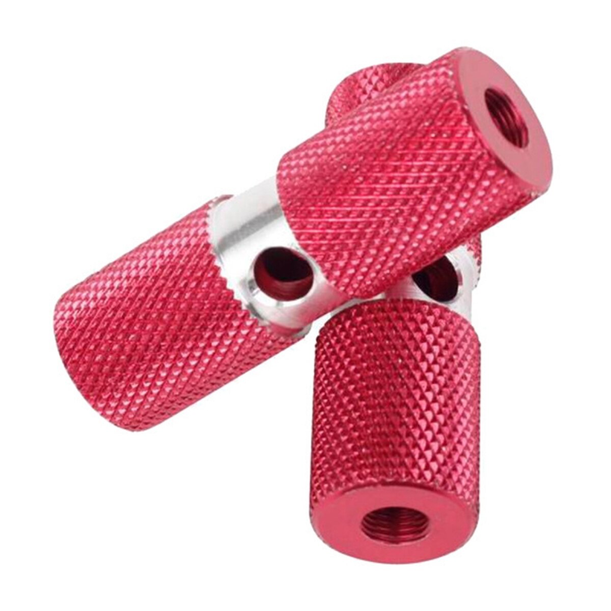 Pedal antideslizante de aluminio para bicicleta, 2 uds./lote, apoyos delanteros y traseros, palanca cilíndrica, accesorios para bicicletas: Rojo