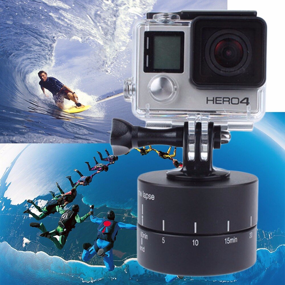 Time lapse 360 grader automatisk rotation kamera stativ hoved base 360 tl timelapse til xiaoyi til kamera slr til iphone andriod