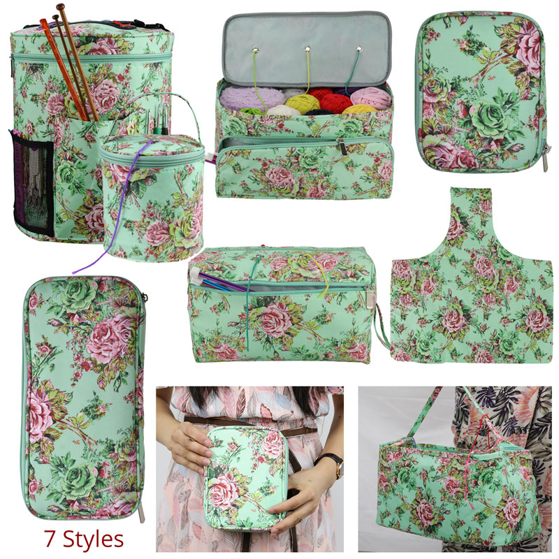Empty Yarn Storage Bag DIY Weave Crochet Hook Bag 7 Styles Crochet Hook And Knitting Bag For Hooking And Knitting Sewing