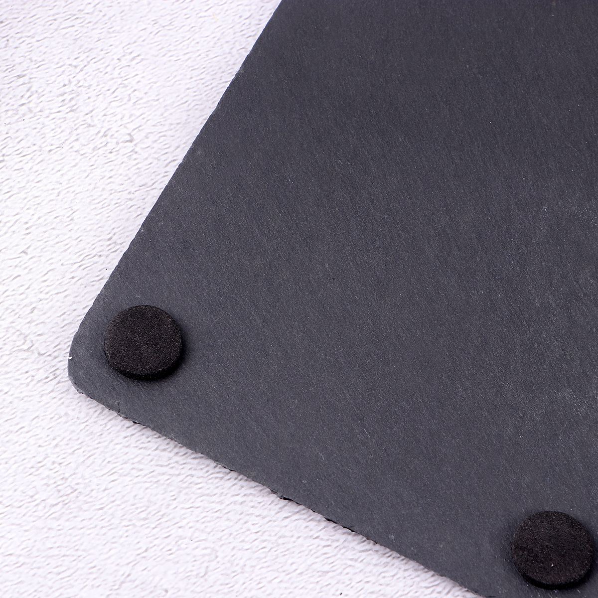 1Pc 25x12cm Natural Slate Plate Barbecue Tray Restaurant Steak Sushi Display Dish Black Slabstone Barbecue Pan (Rectangle)